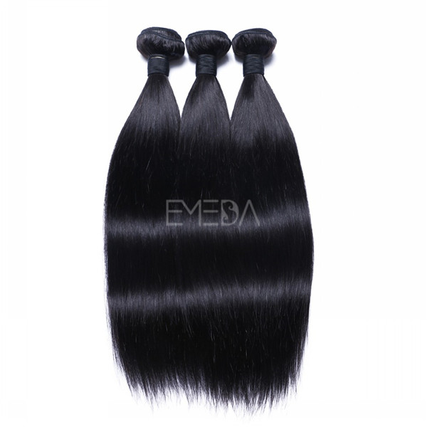 Indian origin natural black color hair weave DL0003